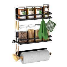 Amazon.com: SANNO Magnetic Spice Rack, Magnetic Shelf Refrigerator  Seasoning Organizers Spice Stand with 8 Removable Hooks, Refrigerator Jar  Holder Utensils Towel Shelf Fridge Side Shelf : Home & Kitchen