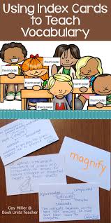 This will give you the perfect size for printable flashcards. Teaching Vocabulary With Index Cards Book Units Teacher