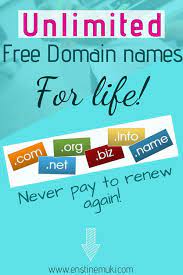 How To Get Your Free Domain Name For Life No Registration Or Renewal Fees Domain Name Ideas Free Website Domain Free Web Domain