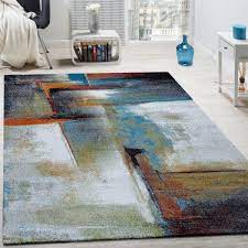 Setzen sie bewusst auf kleinere oder größere gegensätze, um beim zusammenstellen eine interessante wirkung zu erzielen Wohnzimmer Teppich Trendig Multi Teppichcenter24