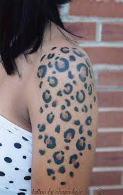 Cheetah print tattoo design is. Leopard Print Tattoos