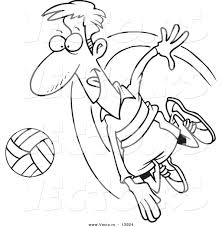 Apr, 14 2010 2023 downloads 4626 views sports > volleyball. Vector Of A Cartoon Male Volleyball Player Hitting A Ball Coloring Page Outline By Toonaday 13924