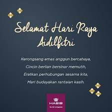Mohon maaf kepada semua kerana pada tahun ini. Habib Salam Aidilfitri Dari Warga Kerja Habib Marilah Kita Eratkan Dan Budayakan Rantaian Kasih Sesama Kita Di Hari Raya Ini Aidilfitri Raya Eid Celebration Festive Rantaiankasih Budayakanrantaiankasih Habibjewels Facebook