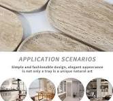 Amazon.com: Bandeja de lujo de mármol travertino beige ...