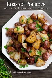 Best Garlic Roast Potatoes Recipe With Parmesan Rosemary Best Box Recipe Roasted Potato Recipes Garlic Roasted Potatoes Roasted Red Potatoes