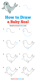 How To Draw A Baby Seal Really Easy Drawing Tutorial Drawing Tutorial Easy Easy Drawings Cute Easy Drawings