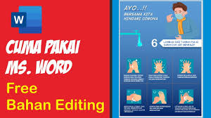 Cara Mudah Membuat Poster Corona Di Word Tutorial Ms Word Youtube