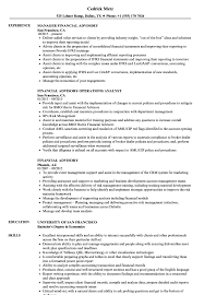 So, write a financial advisor resume job profile with a difference: Financial Advisory Resume Samples Velvet Jobs