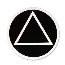 This free triangle calculator computes the edges, angles, area, height, perimeter, median, as well as view a scaled diagram of the resulting triangle, or explore many other math calculators, as well as. Circle Triangle Sticker Alcoholics Anonymous Cleveland