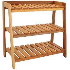 Vintage small wood step ladder, wooden folding ladder, painter's step stool, farmhouse decor, plant stand, rustic display shelf display. Sunnydaze Decor Meranti Wood Garden Shelf With Teak Oil Finish Frn 511 At Tractor Supply Co