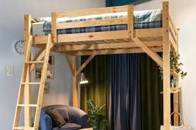 Designed with adults in mind, this heavy duty queen size loft bed features a sophisticated. How To Make A Loft Bed Ehow Build A Loft Bed Queen Loft Beds Loft Bed