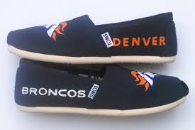 Denver Broncos Themed Hand Painted Toms Shoes Have Your Own Pair Customized Through My Etsy Shop At Http Www Etsy Painted Shoes Hand Painted Toms Toms Shoes