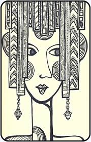 Mezzamay Zendoodle Thursday Art Deco Lady Mandala Design Art Doodle Art Designs Mandala Art Lesson