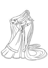 Rapunzel Comb Her Hair Coloring Page Kids Play Color Tangled Coloring Pages Disney Princess Coloring Pages Disney Princess Colors