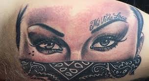 Small ski mask simple goon gangster smoking minimalist tattoo design. 50 Fantastic Gangsta Tattoos