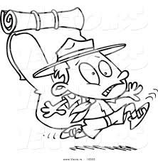 Tiger cub scout coloring pages the cub scout coloring pages depict the twelve core values. Vector Of A Cartoon Boy Scout Running With A Big Back Pack Outlined Coloring Page Drawing By Toonaday 16553