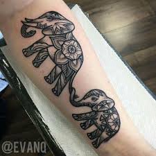 340x270 mother holding baby etsy. Elephant Tattoo With Babies Elephant Mom And Babies Tattoo