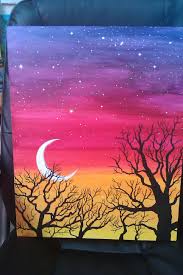 Dibujos para pintar con pintura faciles para ninos 200 ideas para trabajar pintura con nuestros estudiantes en clases lienzo paisajes faciles de pintar Untitled Sky Tree Motif Pintura De Arte Arte En Lienzo Pintura Y Dibujo