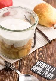 Apfel Kompott Mit Birnen Und Vanillequark Zuckerreduziertes Rezept Rezept Rezepte Kompott Lebensmittel Essen