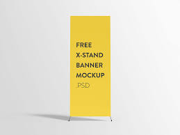 Download Free Front X Stand Banner Mockup Psd PSD Mockup Templates