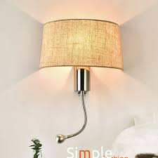 Wall lights bathroom lighting wall sconces wall lamps picture lights. Wall Lights Modern Short Bed Wall Lamps Led Bedside Reading Lamp Hotel Living Room Wall Lamp Table Lamp E27 Lighting Color Linen Buy Online In Dominica At Dominica Desertcart Com Productid 61255643