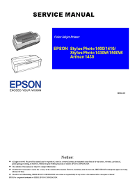 How to perform a canon printer reset? Service Manual Stylusphoto 1400 1410 1430w 1500w Artisan 1430 Printer Computing Electronic Component