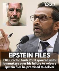 There were fireworks today as FBI Director Kash Patel faced off against  lawmakers of his failure to release the Epstein files, which he had  previously promised to do. Details below...