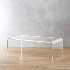 Custom manufactured acrylic coffee, end and console tables. Peekaboo Acrylic Tall Coffee Table Reviews Cb2 Canada
