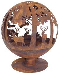It is also a beautiful addition to your outdoor space. Backyard Creations 40 Wildlife Steel Fire Pit Globe At Menards