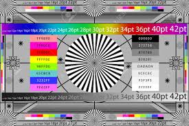 Adjusting Camera Lens Test Target Color Chart Tv Screen Background