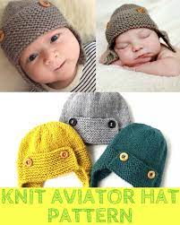 Boys Knit Aviator Hat Pattern 6 Sizes Newborn To 5yr Olds Knitting News Baby Hats Knitting Baby Boy Knitting Patterns Knitted Hats Kids