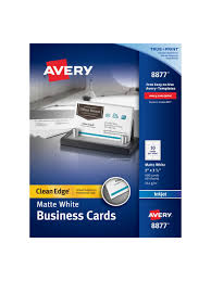 Business cards (capsules design, 10 per page) word. Avery Inkjet Clean Edge Two Side Printable Business Cards 2 Sided 2 X 3 12 White Matte Pack Of 400 Office Depot