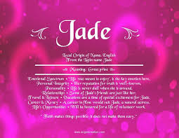 Jade What A Beautiful Name What A Beautiful Name Names Emotions