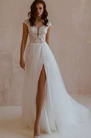 A sleek satin charmeuse spaghetti strap gown gets a revamp with crossed pleating at the sweetheart. Affordable A Line Bridal Dresses Cheap Aline Wedding Gowns Dressafford