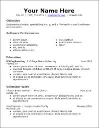 No Work Experience Resume Templates Free To Download