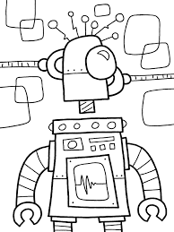 Have the kids use crayons, colored pencils, markers, or watercolor to color in these cute printable coloring book pages. Free Printable Robot Coloring Pages For Kids