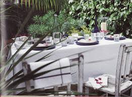 Select a cover that best fits the dimensions for your outdoor dining table. Fine Table Linens Alfresco Dining White Lotus Cotton Damask Rect The Lace And Linens Co