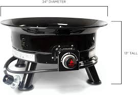 304 grade stainless steel 1.2 mm thick burner; Their World Fire Bowl 883 Mega Outdoor Propane Fire Pit With Soft Cover 24 Diameter 58 000 Btu Amazon De Sports Outdoors