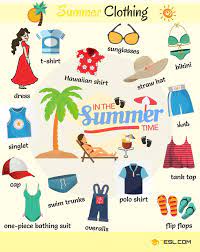 Clothes Vocabulary Learn Clothes Name With Pictures Eslbuzz Learning English English Vocabulary Clothes Vocabulary Summer Vocabulary