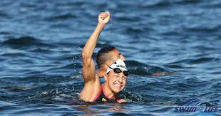🏆6x best female open water. Arianna Bridi Ana Marcela Cunha Go 1 2 Overall At Maratona Del Golfo Capri Napoli World Open Water Swimming Association