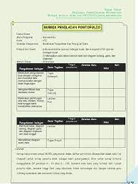 Portofolio juga merupakan kumpulan informasi yang perlu diketahui oleh guru sebagai bahan pertimbangan dalam. Rubrik Portofolio Pdf