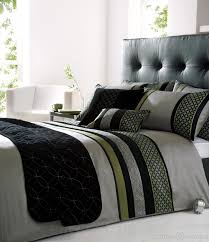 Black And Silver Bedding And Curtains Saturn Silver Black Green Embroidered Duvet Cover Embroidered Duvet Cover Duvet Covers Luxury Duvet Covers