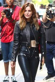 Pin By Papy Dackar2 On Bella Thorne Out In Nyc Leather Jacket Fashion Bella Thorne Style