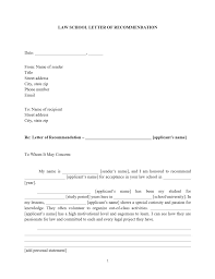 Law School Letter Of Recommendation (Lor) | Sample Law School Reference  Letter