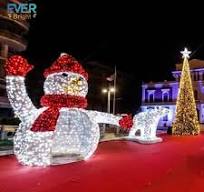 The Factory wholesale Outdoor Christmas 3D Supermarket decoration christmas  snowman motif light