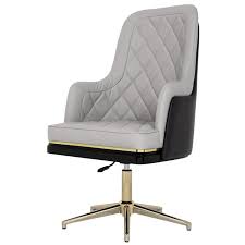 Optimise your workspace by matching your desk to the right grey desk chair. Charla Office Chair In Wood Polished Brass And Black And Grey Leather For Sale At 1stdibs