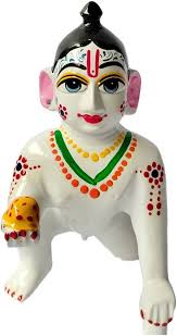 Buy Kesav Metal Pure Brass White Laddoo Gopal, Baby Krishna, Brass Laddu  Gopal Kishana, Thakurji Murti Idol Statue, Laddu Gopal Idol, Bal Gopal  Murti Peetal Murti. Online at Low Prices in India -