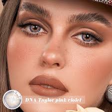 UYAAI 2 Buah/Pasang Lensa Kontak dengan Diopters Beauty Pupil Makeup DNA  Derajat Lensa Kontak Warna untuk Mata Rabun Lensa Estetika