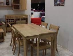 Solid oak is a popular choice for country style interiors. Solid Oak Dining Table With 6 Chairs Soligna
