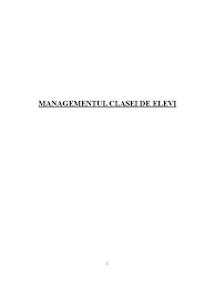 Cele mai bune referate despre consilierea managementul clasei de elevi de nota 10. Managementul Clasei De Elevi